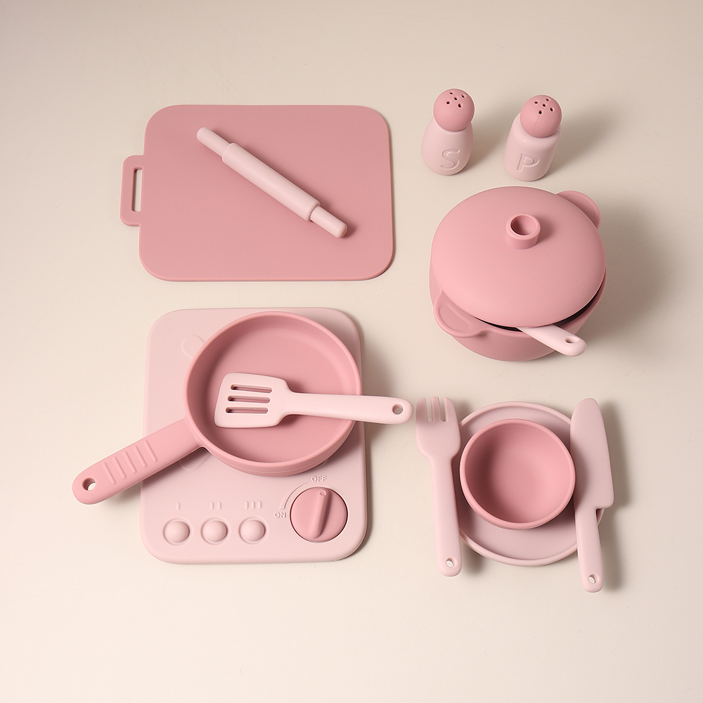 Kids Toys Kitchen Set - Набор из 13 силиконовых игрушечных кухонных